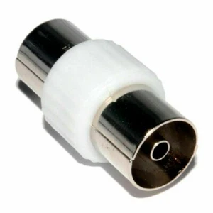 Acoplador de plomo aéreo de TV hembra a hembra conector coaxial adaptador coaxial X2 - Imagen 1 de 5