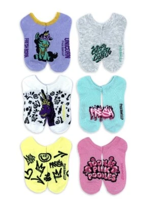 6 pairs No Show Socks That Girls Lay Lay Size L(shoe sz 4-10) NWT FREE 🚛 - Image 1 of 4