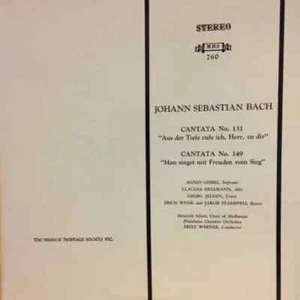 Bach Cantatas No. 131 & 149 NEAR MINT musical heritage society Vinyl LP - Bild 1 von 1