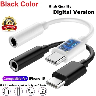 LOTE DE 100 cables adaptadores de conector de audio USB-C tipo C a 3,5 mm para Android iPhone 15 Foto 1 de 4