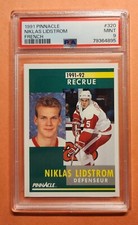 Niklas Lidstrom 1991 Pinnacle French Rookie Card PSA 9 #320 Red Wings HOF