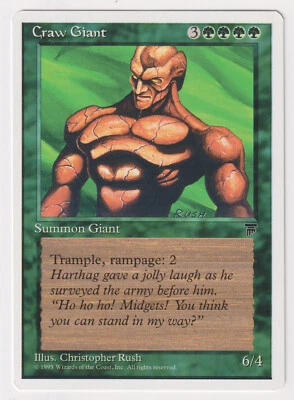 Craw Giant Proof LP Chronicles Artist Christopher Rush 1995 MTG Magic AP Vintage - Image 1 of 2