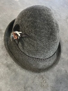 Vintage Rein Haar Wool Hat + Pin 53cm - Picture 1 of 14