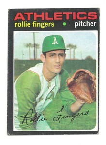 1971 Topps Baseball Rollie Fingers #384 Oakland A's HOF - VG Condition