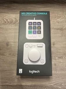 Logitech MX Creative Console Keypad & Dial Pale Gray Bluetooth Wireless Keyboard - Picture 1 of 2