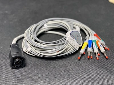 Zoll 12 Lead EKG Cable Banana Type for E & M Series - Same Day Shipping - Image 1 of 4