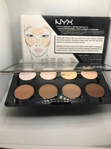 NYX HCPP01 Highlight & Contour Pro Palette 8 Colors x 0.09 oz Full Size New - Picture 1 of 5
