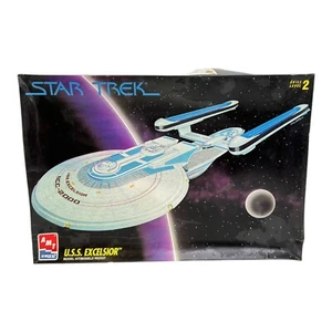 Star Trek USS Excelsior Modelo Kit Habilidad Nivel 2 6630 AMT ERTL 1994 Caja Abierta - Imagen 1 de 7