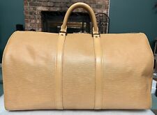 Louis Vuitton LV Keepall 50 Brown Epi Leather handbag Travel Duffle Bag - GREAT