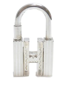 Authentic HERMES Padlock Touareg vintage key holder Sterling Silver #4762 - Picture 1 of 8