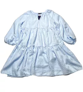 Skies Are Blue Lace Peasant Pullover Dress Women’s 3/4 Sleeve V Neck Size XS/S - Picture 1 of 13