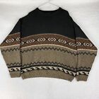 Vintage Woolrich Southwest Tribal Męski sweter XL Bawełna Akryl Dzianina Geometryczny USA