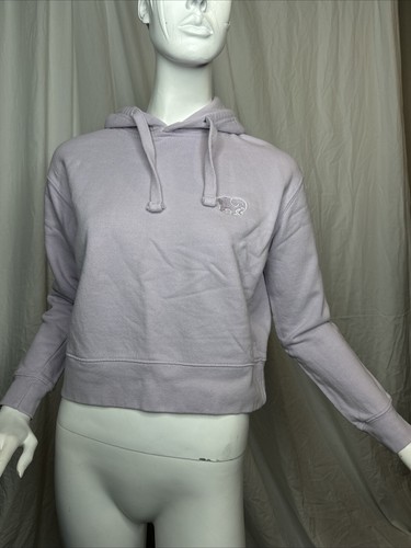 OFF WHITE Felpa con cappuccio avorio Ella cropped VIOLA AMEHYST M