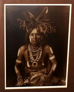 US Photo Print Hopi Snake Priest After Edward Curtis by Jean-Anthony Du Lac(BsG) - Picture 1 of 9