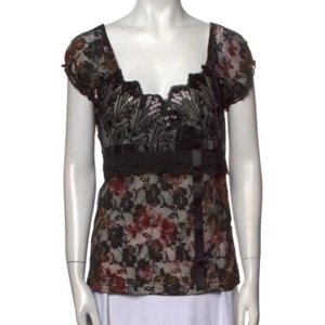 Prada floral lace & sequin blouse - Picture 1 of 5