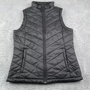 Columbia Vest Womens Medium Black Puffer Omni Heat Outdoor Packable Hiking - Picture 1 of 11