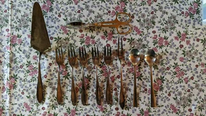 Altes WMF Besteck Konvolut, 10 teilig, teils versilbert - Bild 1 von 7