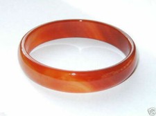 RED AGATE NATURAL JADE BANGLE BRACELET 70 mm BIG SZ BOX