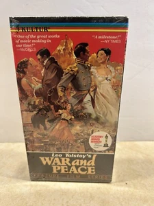Leo Tolstoy's War and Peace VTG VHS- Kultur Feature Film Series-1968-new, sealed - Imagen 1 de 3