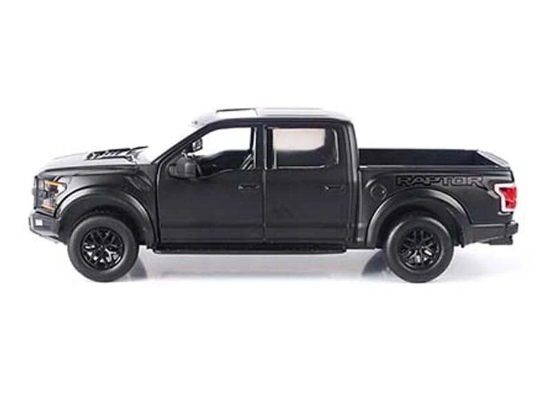 2017 FORD F-150 RAPTOR PICKUP TRUCK MATT BLACK 1/24 DIECAST BY MOTORMAX 79344
