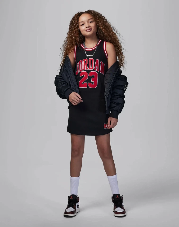 Nike Jordan Girls Basketball Jersey Size M Black NBA Chicago Bulls Jordan #23