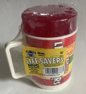 Life Savers Candy Cup Mug With Lid And Straw Red Lid 1981 - New/sealed - Picture 1 of 8