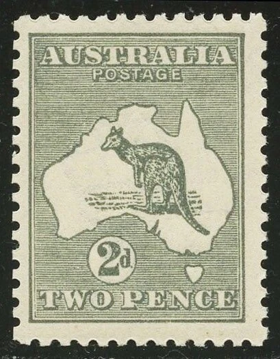 澳大利亚 ACSC #8A Two Pence Roo - 非常精美全新邮票 - 目录价值 225 美元 - * 很好* — 第 1/1 张图片