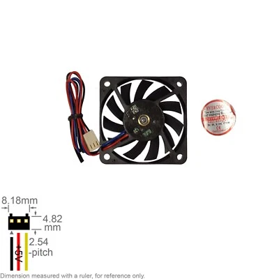 Fan Muffin Cooling DC  5V DC5V 5VDC 60mm 60x60x10 Evercool EC6010M05CA NO Label - Image 1 of 4