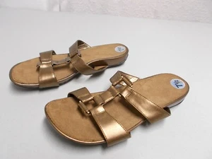 Sandalias para mujer AEROSOLES INFUSE bronce metálico deslizantes cuña baja talla 7,5 M - Imagen 1 de 12