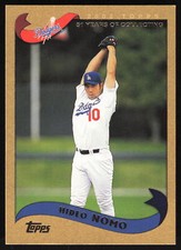 2002 Topps Traded & Rookies #T76 Hideo Nomo     SN2002 Los Angeles Dodgers Card