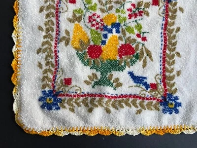 RARO! Toalla de baño Cannon MONTICELLO amarillo ganchillo floral paño usado en excelente estado Foto 1 de 4