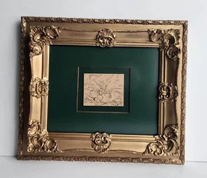 Antike Original Tintenzeichnung von H.A. Sandercock 1860er Jahre Künstler bei der Arbeit 8 - Bild 1 von 3