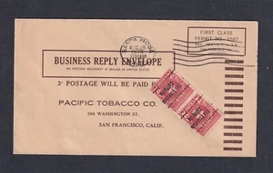 USA 1933 2c PAIR PRECANCEL POSTAGE DUES ON COVER SANTA ROSA CALIFORNIA - Picture 1 of 1