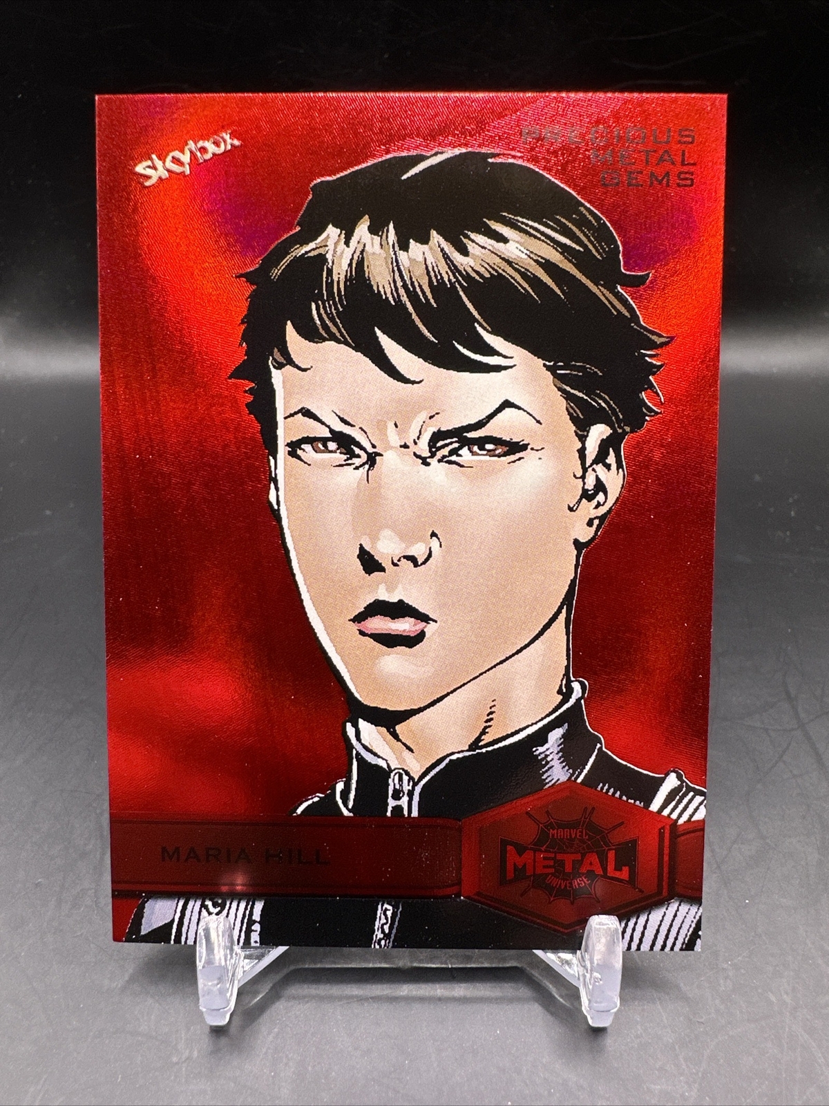 2021 Marvel Metal Spider-Man Precious Metal Gems PMG Red #148 Maria Hill 038/100