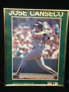 FOTO ENMARCADA BÉISBOL JOSE CANSECO OAKLAND ATLETISMO 10" 1988 - Imagen 1 de 6