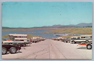 Fleming Meadows Boat Ramp Don Pedro Lake Truck Boat Trailer Car CA postcard D3 - Picture 1 of 2