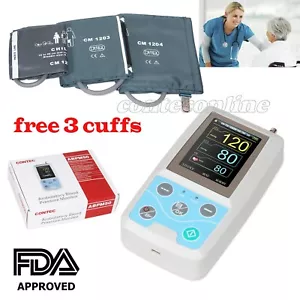 24HOUR NIBP Monitor Ambulatory Blood Pressure Monitor Holter ABPM50 PC SOFTWARE - Picture 1 of 12
