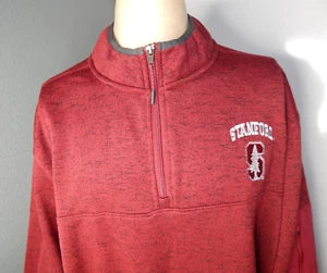 new with tags STANFORD UNIVERSITY CARDINAL 1/4 zip fleece sweater CHAMPION XXL - Picture 1 of 10