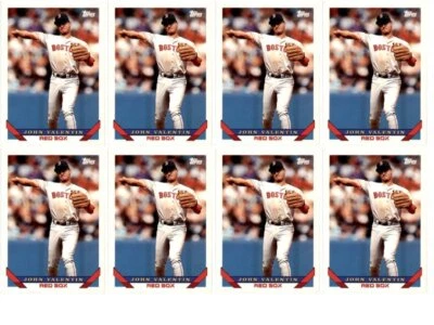 (8) 1993 Topps #424 John Valentin Boston Red Sox Card Lot - Image 1 of 2