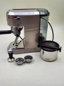 7/4 Delonghi EC 785 Dedica, Siebträger Maschine, Espresso Maschine, Gold Beige - Bild 1 von 6