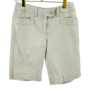 White House Black Market WHBM White Bermuda Shorts Size 4 - Picture 1 of 9