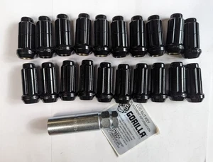 (No Box) 20 Gorilla Small Diameter Lug Nuts, 14x1.50, Black Duplex K5TS-14150BGR - Picture 1 of 8