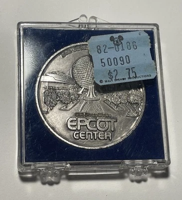 Vintage Disney EPCOT Center 1982 Opening Day Souvenir Coin Medallion Token NOS - Image 1 of 3