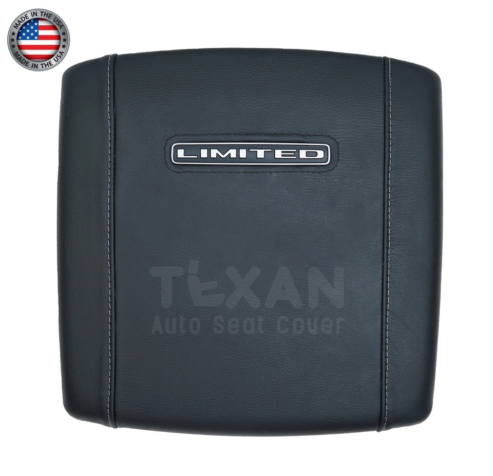 Cubierta de tapa de consola central de cuero sintético negra para Dodge Ram 1500 2024 2025 Foto 1 de 4