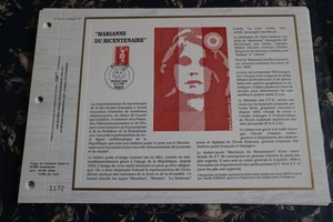 Blatt CEF 1989 erster 1. Tag BRIEFMARKE MARIANNE ZWEIHUNDERTJAHRFEIER SABINE 974 - Bild 1 von 1