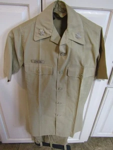 VINTAGE MILITARY SHIRT PANTS BELT BUCKLE US AIR FORCE COLONEL JOHNSON VIETNAM #3 - Picture 1 of 5