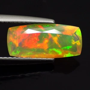 2.14 Ct Cheerful Rectangle (14 x 6 mm) Ribbon Mackerel pattern Solid Welo Opal - Picture 1 of 7