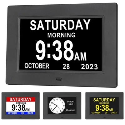 Digital Calendar Alarm Day Clock, 12 Alarm Options, Extra Large Display Non-A... - Image 1 of 4
