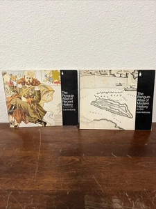 Menge 2 Vintage Pinguin Atlas der modernen Geschichte & jüngeren Geschichte Colin McEvedy - Bild 1 von 11