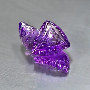 21.40Ct Fancy Carving Cut_ Extraordinary Natural Purple Amethyst _ Brazil - Picture 1 of 2